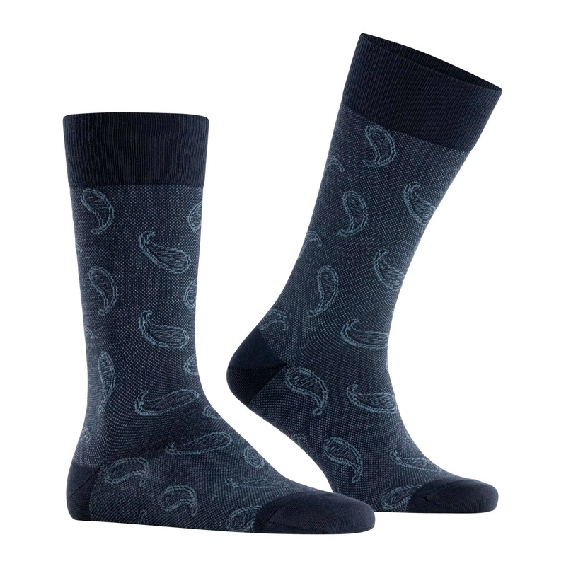 Burlington Men's Paisley M So Cotton Patterned Socks, 1 Pair,