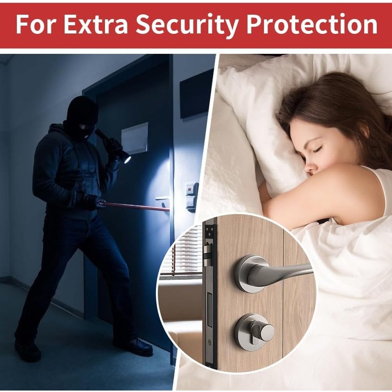 Door Latch Guard Plate, Outswing Door Security Protector, L-Shaped Door