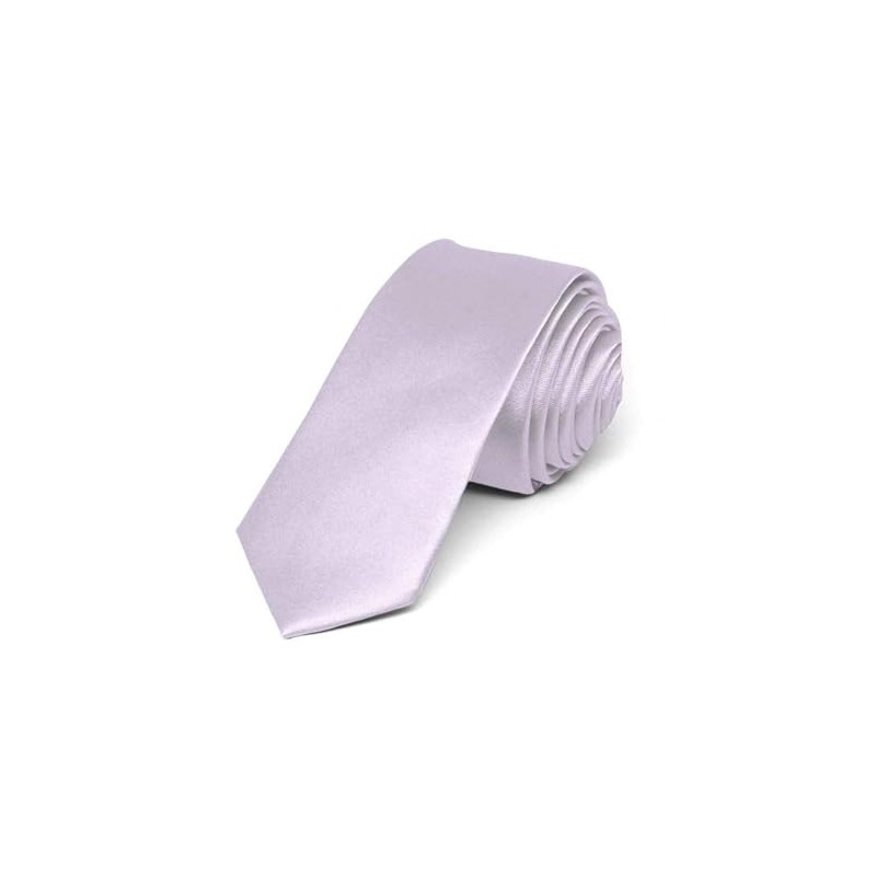 tiemart Boys' Lilac Ice Skinny Solid Color Necktie, 2" Width