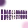 Press on Nails Medium Warm Purple Series False Nails Artificial