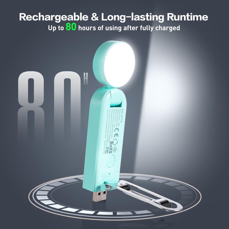 VAVOFO USB Rechargeable Book Light, Blue Light Blocking, Amber Light