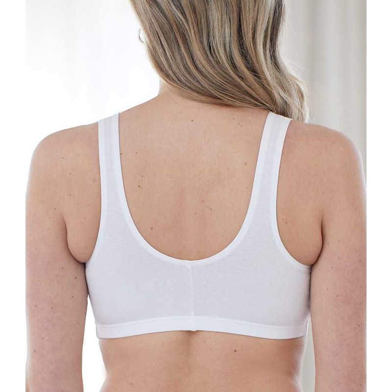 Bestform 5006014 Comfortable Unlined Wireless Cotton Stretch Sports Bra with