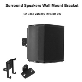 EUGOOCX 2 x Black Wall Mounts for Bose Virtually Invisible 300 Wireless Surround Speaker
