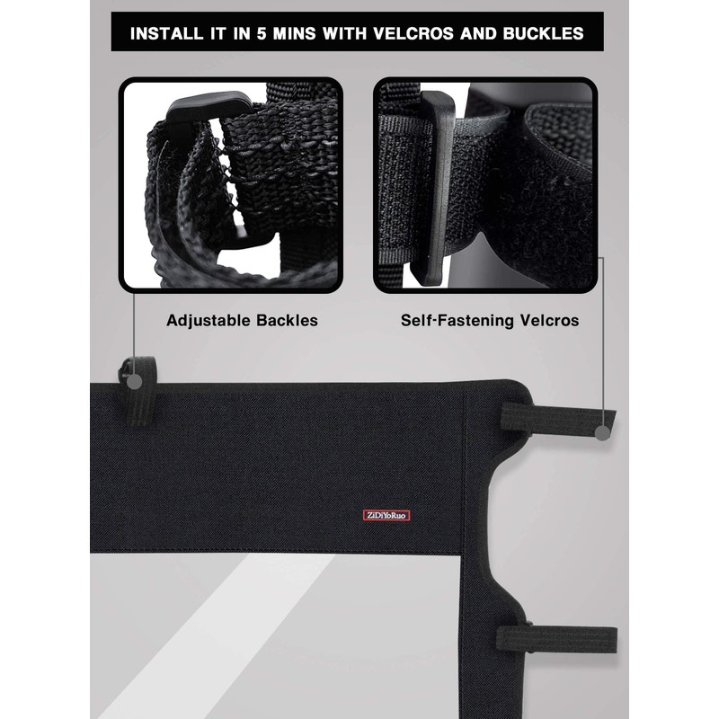 ZIDIYORUO Soft Rear Windshield for Yamaha Rhino & Massimo UTVs