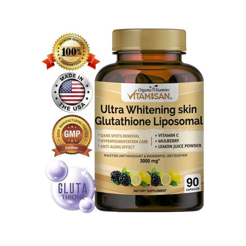 90 Count (Pack of 1) Liposomal Glutathione organic Vitamins 3000mg