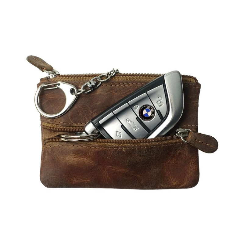 Deluxe Key Bag, Vintage Natural Brown
