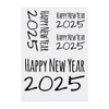 Azeeda 4 x 'Frohes neues Jahr 2025' Temporäre Tattoos -