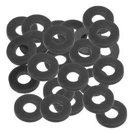 PATIKIL M10 Rubber Flat Washer, 24 Pack 10mm ID 22mm OD 3mm Thick Sealing Spacer Gasket Ring for Faucet Pipe Water Hose Fastener Bolt, Black