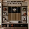 TEHAUX Felt Dart Board Wall Protector, Wood Grain Foldable Square