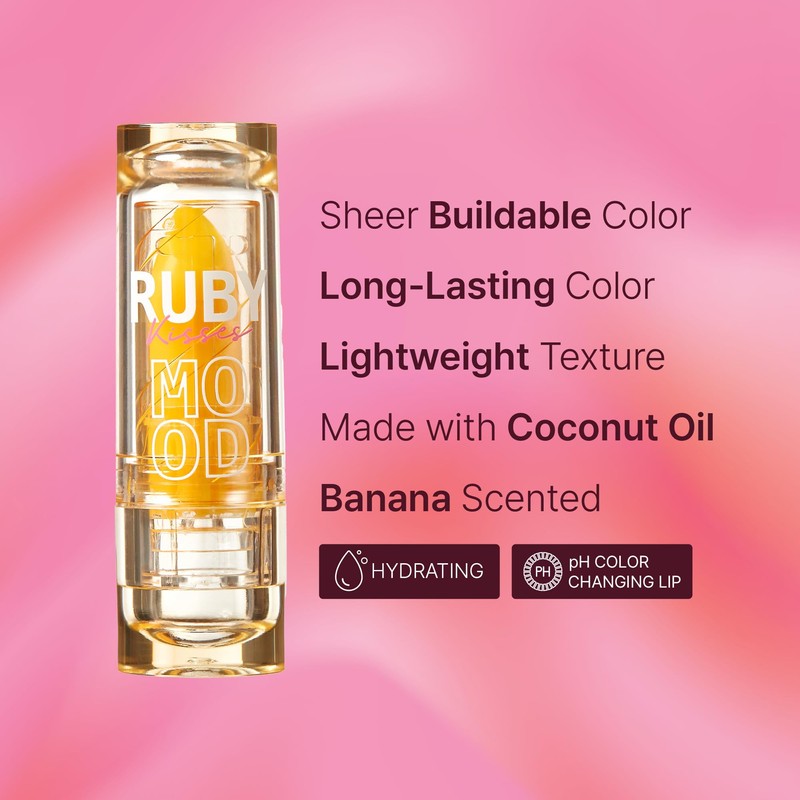Ruby Kisses Staining Mood Lipstick, pH Color Changing Lip Balm