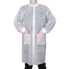 Greenour Disposable Lab Coats for Adults with Pockets Durable and