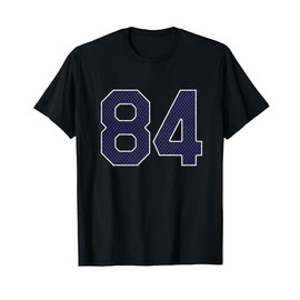 Navy Number 84 Athlete Sports Jersey Supporter Fanwear T-Shirt