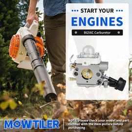 BG56C Carburetor for STIHL BG56 BG56C Leaf Blower Parts Replace for ZAMA C1M-S260B Carb with Air Filter Tune Up Kit 4241-120-0632 4241-120-0622 4241-120-0615