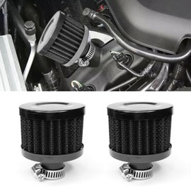 SWQS - 2 filtros de aire de 12 mm, filtro de respiradero de entrada de aire frío, mini limpiador universal de filtro de respiradero de coche, cubierta de válvula de ventilación automática, accesorios