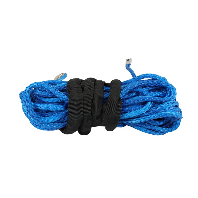 raseparter 5/16In x 50Ft 12000Lbs Blue Synthetic Winch Rope Cable