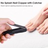 GLAMFIELDS Nail Clippers with No Splash Storage Box, Large Fingernail