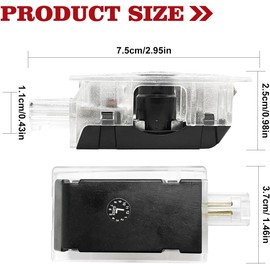 2Pcs Car Door Light Projector Ghost Shadow Lights, Laser Welcome Lamp Light Compatible with Dodge Charger 2010-present