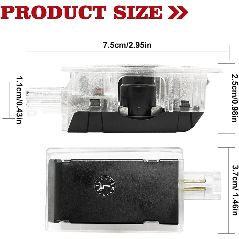 2Pcs Car Door Light Projector Ghost Shadow Lights, Laser Welcome