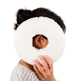 9'' Ear Piercing Pillow,Donut Pillow, O-Shaped Pillow With An Ear Hole For Side Sleepers,Cnh Piercing Pillow Donut,Suitable For Side Sleepers, Relieve Ear Pain, Otitis, And Pressure Sores (Pink)