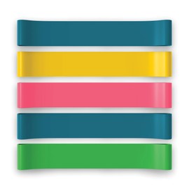 TnP Resistance Bands, Skin-Friendly Resistance Fitness Exercise Loop Bands with Choice of Resistance Levels - for Women and Men- Ideal for Home, Gym, Yoga, Training, Stretch Loop Physio (Set 3)