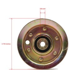 The ROP Shop Flat Idler Pulley for John Deere 108, 110, 111, 111H, 112, 112L Lawn Tractor