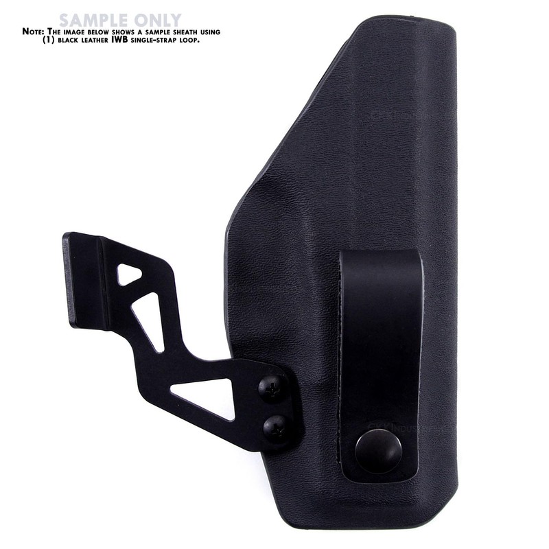 [2 Pack] IWB Belt Loops - (8-9oz Leather) - Black
