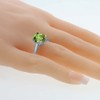 Gem Stone King 925 Sterling Silver Green Peridot and Black