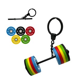 Vitial Mini Barbell Keychain Weightlifting Keyring Keys Bags Gym-lockers Decoration Charm for Gym Lovers Weightlifters Powerlifting Deadlift And Fitness Enthusiasts