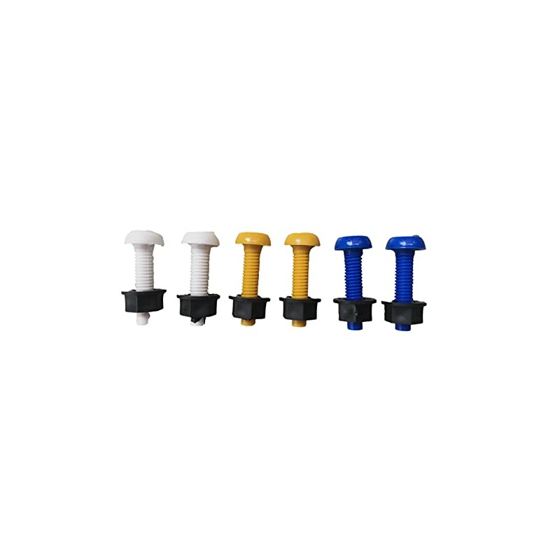 RnR Spares Number Plate Screws Pack of 6 Yellow White