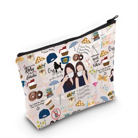 MYSOMY Gilmore Inspired Cosmetic Bag Luker's Dinner Makeup Bag for Girl Daughter Gilmore Fans Gift Travel Makeup Zipper Pouch (Gilmore Bag)