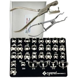 New Premium Dental Rubber Dam Clamps Set |Rubber Dam Kit Starter with Frame |Rubber Dam Punch Plier |Rubber Dam Clamps Forceps | Rubber Dam Clamps Dental Instruments (33 Piece Set)