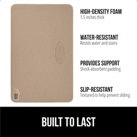 Gorilla Grip Extra Thick Kneeling Pad, Supportive Soft Foam Cushioning for Knee, Water Resistant Construction for Gardening, Bathing Baby, Workout Supplies, Lightweight, Garden Work Gifts, Gray