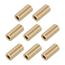 sourcing map Sleeve Bearings,5mm Bore x 8mm OD x 15mm Length Self-Lubricating Cast Brass Bushing Plain Shaft Bearings for Sliding Movements Parts of Machinery(Gold Tone, Pack of 8)