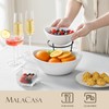 MALACASA 2 Tier Chip and Dip Serving Set with Metal