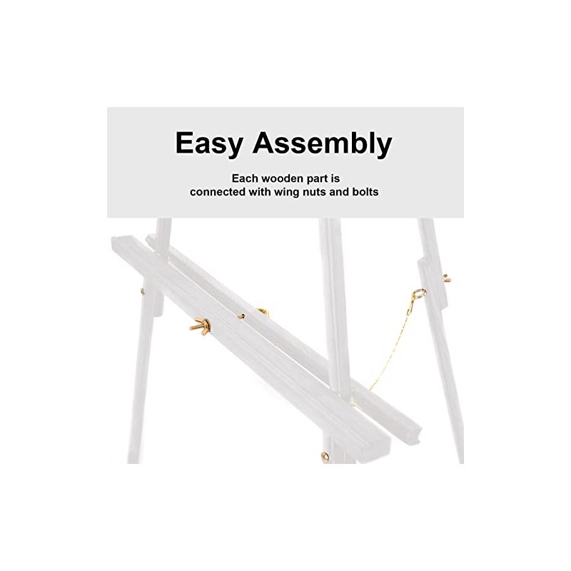 Falling in Art 65" A-Frame Tripod Easel Stand, Wooden Display