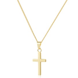 ALEXCRAFT Gold Necklaces For Women Gold 925 Cross Necklace For Women Gold Plated Necklace 925 Silver Necklace 45+5 CM