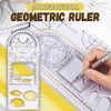 1PCS Multifunctional Geometric Ruler Geometric Drawing Template Measuring Tool Plastic