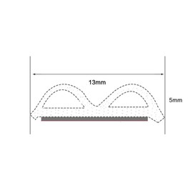 33Ft Universal Self Adhesive Weather Seal Strip for Car, 51/100 Inch Wide X 1/5 Inch Thick, Auto Door & Window Weatherstrip with Engine Cover (2 Rolls, 16.5 Ft Each)