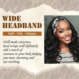 STGDAK 4 Pack Wide Headbands for Women Cute Boho Headband Tie Dye Knotted Turban Head Bands Soft Hair Wraps African Head Scarf Fashion Turban Hairband Large Scarf Headband For Women’s Hair Accessories