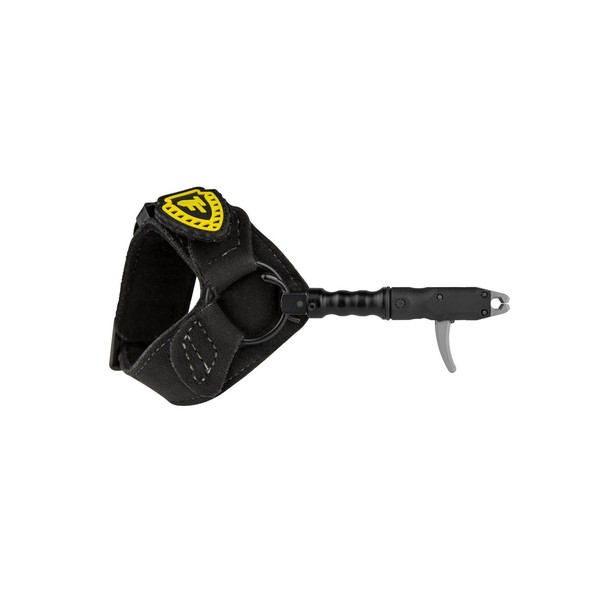 TruFire Smoke Adjustable Archery Compound Bow Release with Foldback Design - Black Wrist Strap