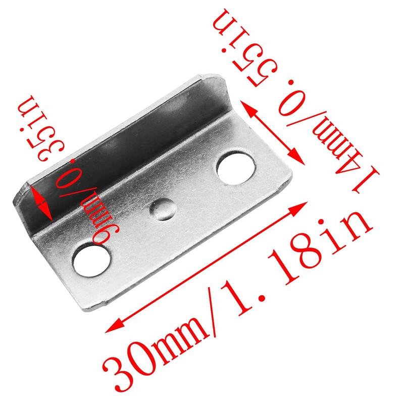 FMHXG 10pcs Angled Drawer Lock Strike Plate for Home Office