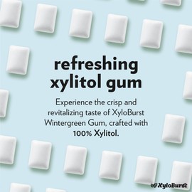 XyloBurst Gum | Xylitol Chewing Gum | Sugar Free, Gluten Free, Keto Friendly | Aspartame Free Gum For Oral Health | Wintergreen | 100-Count Jar