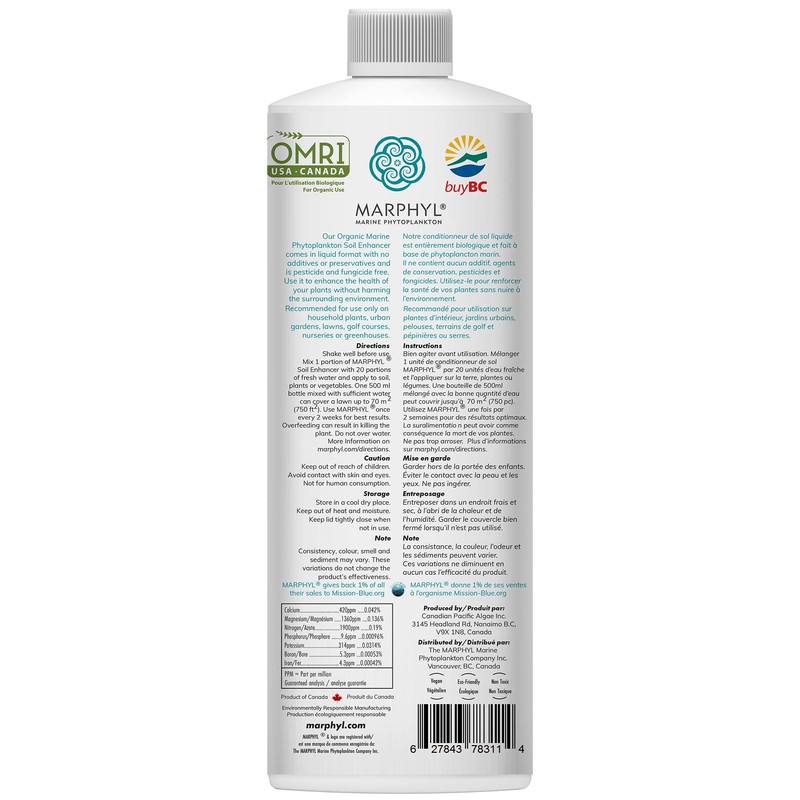 MARPHYL Plant Fertilizer Houseplants and Garden - Marine Phytoplankton Soil