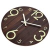 11.81in Luminous Wall Clock Wooden Round Decorative Clocks for Kitchen