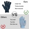 HualianMengxin Bath Exfoliating Gloves Scrub - 4 Pcs (2Pairs) Lengthened
