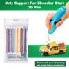 25 Colors 250PCS 3D Pen Filament Refill for 3doodler Start