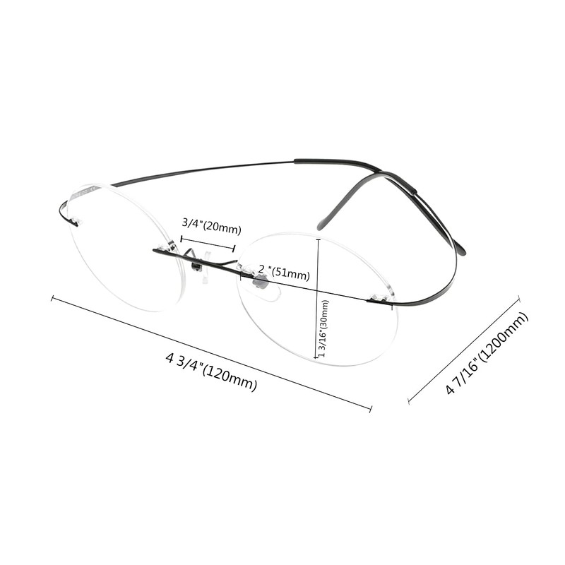 Eyekepper - Gafas de lectura de titanio sin montura (+2,25,