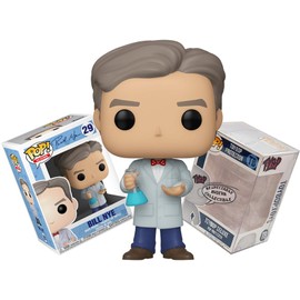 Funko Bill Nye The Science Guy (with Lab Coat and Bowtie) + Pop Protector: Pop! Science Retro Icons Vinyl Figure (Bundled with ToyBop Brand Box Protector Collector Case)