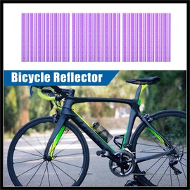 Hihaha 36 Pcs Purple Bicycle Reflector Reflective Version Durable ABS Night Visibility Cycling for Bike, Mountain Bike, Wheels, Wheelchair Durable Material