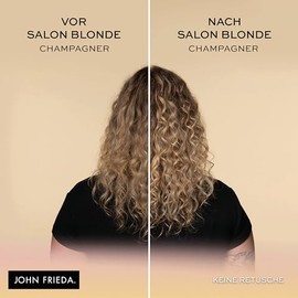 John Frieda Salon Blonde – Champagne Blonde – Colour Finish – Keeps the Neutral Beige Blonde Tone Fresh until the Next Barber Visit – Volume: 120 ml – Formulated without Ammonia or Peroxide Holds